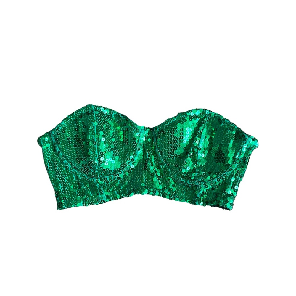 Shimmery green bralette